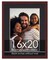 Brown Frame Wood Grain with Black Photo Mat, UV Acrylic Front, Foam Board Backing, 60 Sizes Available